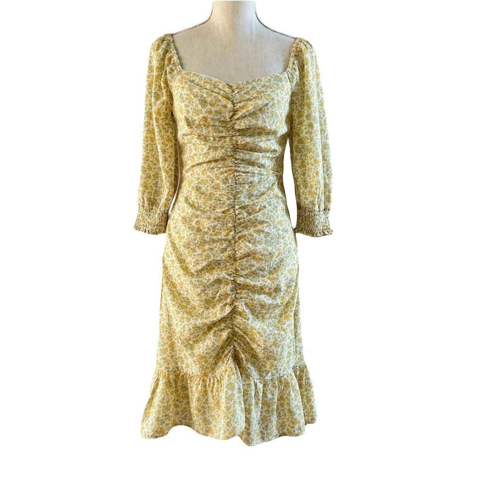 Piper & Scoot Savanna Floral Ruched Dress S